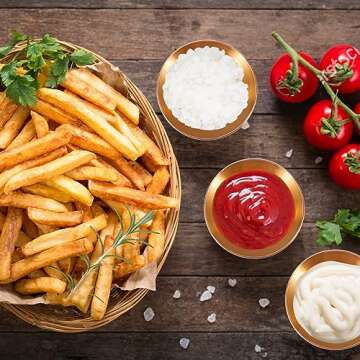 Amytalk 8 Pack 3.2 Inch Stainless Steel Sauce Dishes