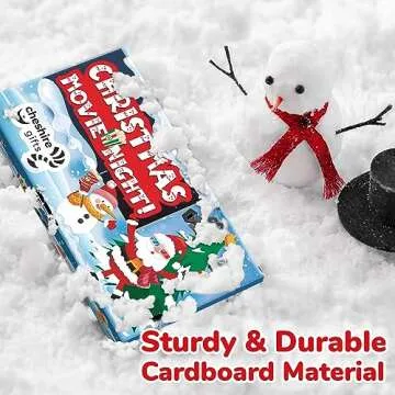 Movie Night Christmas Party Supplies (36ps) - Christmas Movie Night Snack Trays 12pcs & Christmas Popcorn Bags 24pcs - Small Christmas Decorations Indoor Home Decor & Holiday Christmas Party Favors