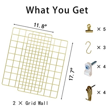 FRIADE Wall Grid Panel - Stylish Organizer and Photo Display