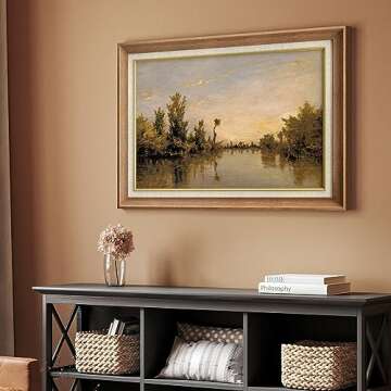 MUDECOR Premium Wall Art Framed Vintage Sunset Landscape