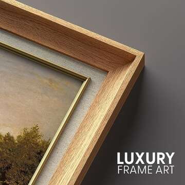 MUDECOR Premium Wall Art Framed Vintage Sunset Landscape