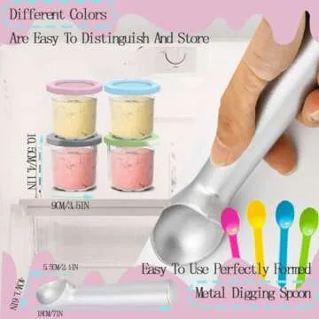 NLXCXUCY 4 Pack Containers for Ninja Creami Ice Cream