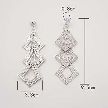 Elegant LIUJUNH Crystal Dangle Earrings for Women