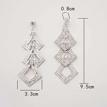 Elegant LIUJUNH Crystal Dangle Earrings for Women
