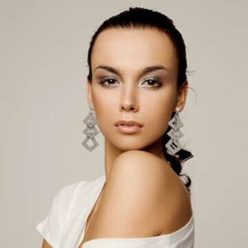 Elegant LIUJUNH Crystal Dangle Earrings for Women