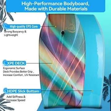 RAYWER 33-Inch Body Board for Fun Ocean Adventures