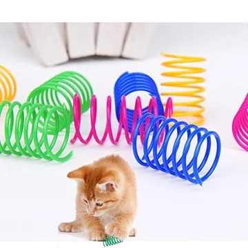 ISMARTEN Cat Spring Toy Pack 60 Colorful Springs for Cats