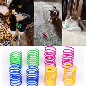 ISMARTEN Cat Spring Toy Pack 60 Colorful Springs for Cats