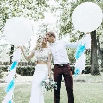 Giant 15pcs 24 Inch White Latex Balloons for Parties