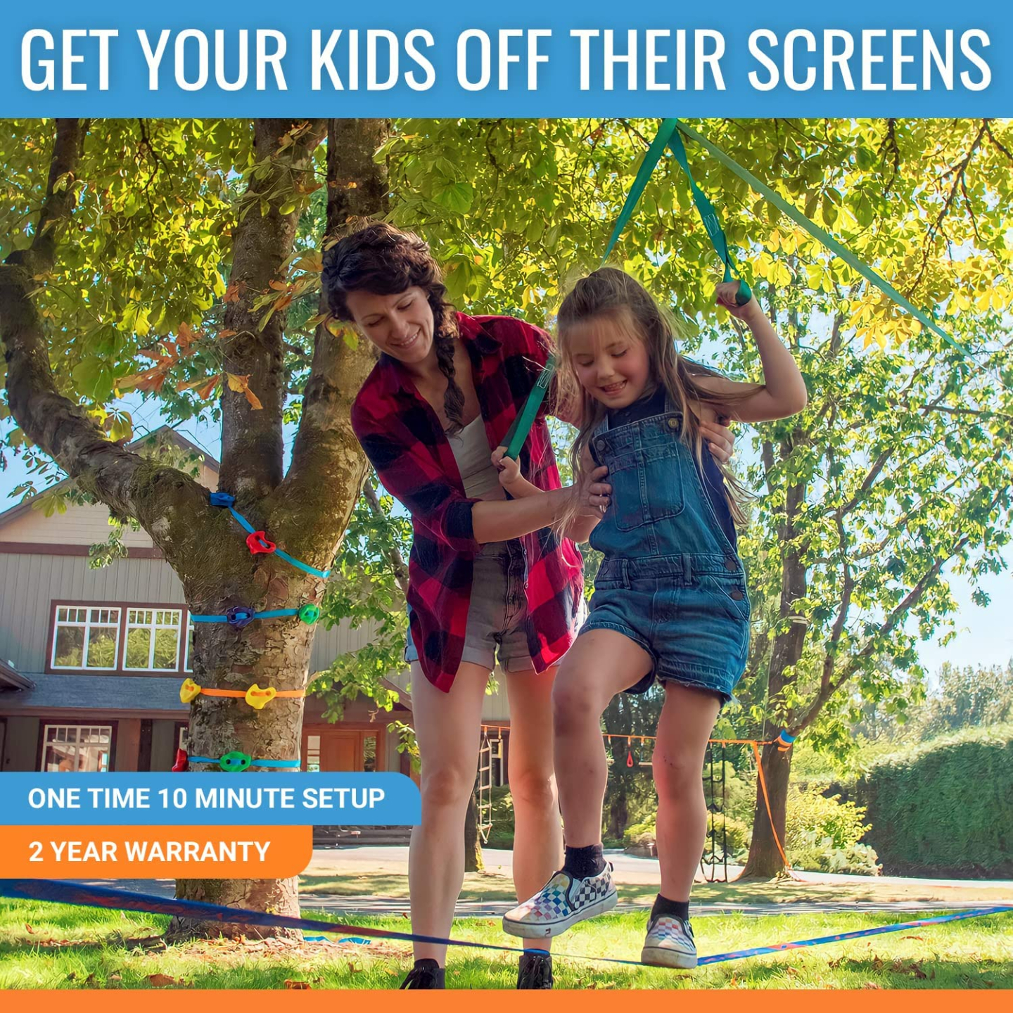 Hyponix 70' Slackline Kit for Kids & Adults