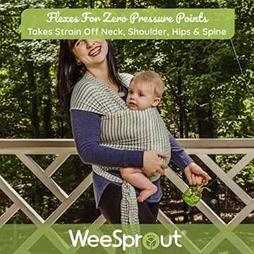 WeeSprout Baby Wrap Carrier - Perfect Baby Carrier Wrap Sling for Newborn and Infant, Enhances Baby Bonding, Soft and Breathable, Ideal for Babywearing