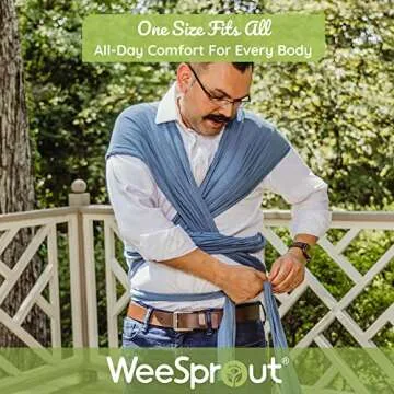 WeeSprout Baby Wrap Carrier - Perfect Baby Carrier Wrap Sling for Newborn and Infant, Enhances Baby Bonding, Soft and Breathable, Ideal for Babywearing