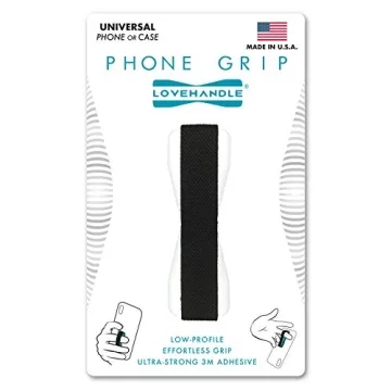 LOVEHANDLE Universal Phone Grip - Secure, Ergonomic Design for Easy One-Handed Use