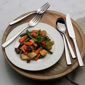 Mikasa, Delano Flatware Service for 4, 20 Piece Set, 18/0 Stainless Steel Silverware Set