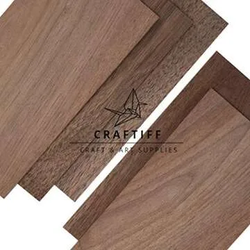 Premium Walnut Wood Sheets for Crafts - Pack of 5