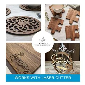 Premium Walnut Wood Sheets for Crafts - Pack of 5