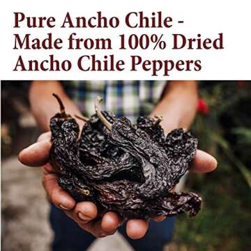 The Spice Way Premium Ancho Chile - Pure chili powder (4 oz) made from pure dried peppers with no ad...