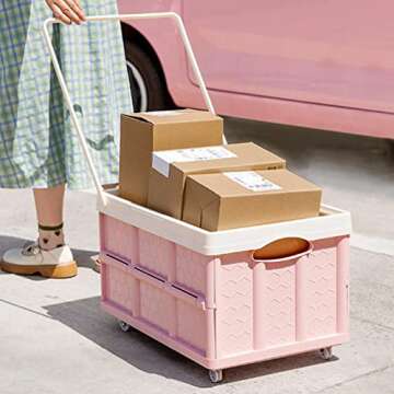 Versatile 30L Collapsible Storage Bins with Wheels