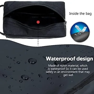 FUNSEED Water-Resistant Foldable Travel Toiletry Bag