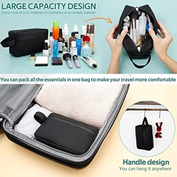 FUNSEED Water-Resistant Foldable Travel Toiletry Bag