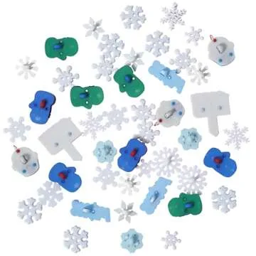 Buttons Galore & More Winter Snow 50 Piece Assortments of Novelty Buttons for Sewing and Crafts