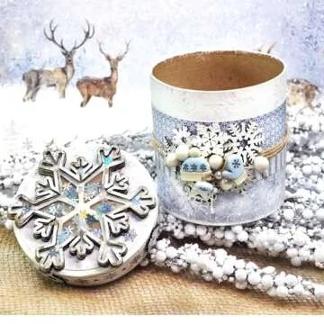 Buttons Galore & More Winter Snow 50 Piece Assortments of Novelty Buttons for Sewing and Crafts