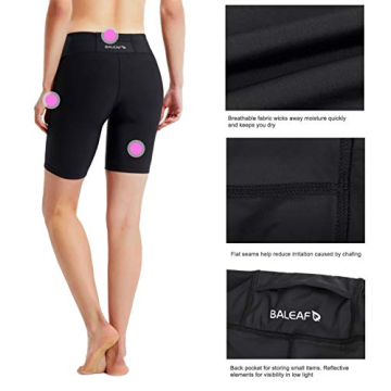 BALEAF Women's 7" Compression Yoga Shorts with Pocket