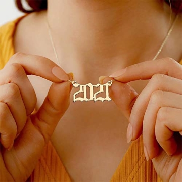 M MOOHAM 2000 Birth Year Necklace for Teens and Women