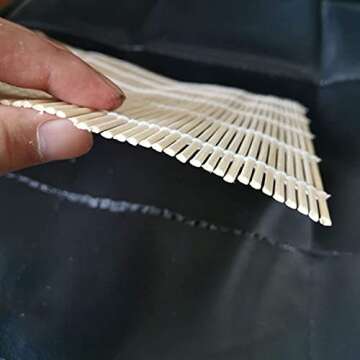 Cafurty Bamboo Sushi Rolling Mat, 9.5x9.5 Inch