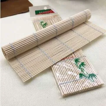 Cafurty Bamboo Sushi Rolling Mat, 9.5x9.5 Inch