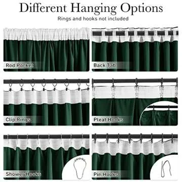 Luxurious StangH Dark Green Velvet Curtains for Home