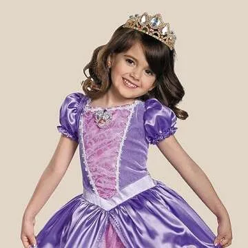 FUNLMO Rapunzel Crown Princess Crown Tangled Crown Rapunzel Tiara Rapunzel Costume Accessories for Women Halloween Cosplay Bridal Wedding Prom Birthday Gifts