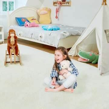 Ultra Soft Fluffy Rug for Living Room - 6X9 BCF Home Decor