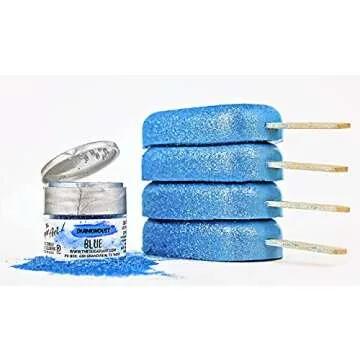 Blue Edible Glitter for Drinks, Cocktails, Cake Decorating, Strawberries, Chocolates & More | No Taste | 4g | 100% Food-Safe | Kosher, Vegan, Gluten & Nut Free | DiamonDust by The Sugar Art