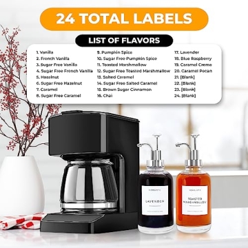 homelistic Syrup Dispenser Bottles for Coffee Lovers