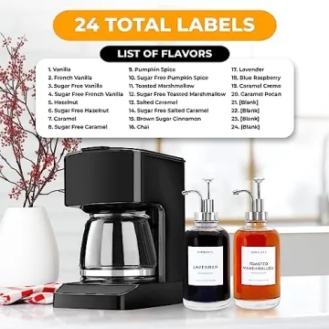 homelistic Syrup Dispenser Bottles for Coffee Lovers