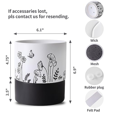 Nihow Self Watering Ceramic Planter: Stylish and Functional