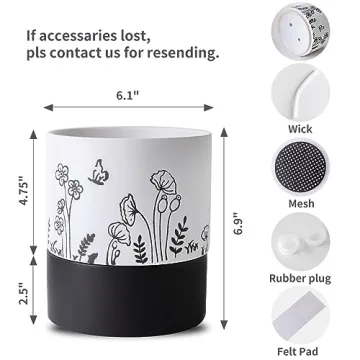 Nihow Self Watering Ceramic Planter: Stylish and Functional