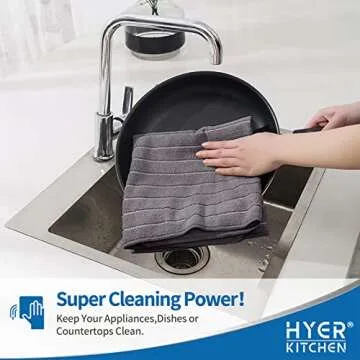 HYER KITCHEN Super Absorbent Microfiber Kitchen Towels
