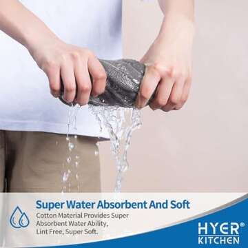HYER KITCHEN Super Absorbent Microfiber Kitchen Towels
