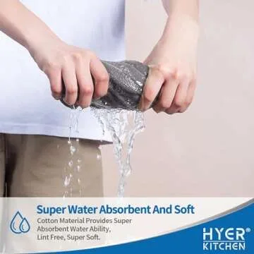 HYER KITCHEN Super Absorbent Microfiber Kitchen Towels