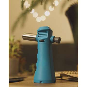 FLARE Micro Butane Torch | Refillable Cooking Kitchen Blow Torch With Lock & Adjustable Flame | Designed To Match Decor & Lifestyle For Personal Use From Creme Brulee To Camping