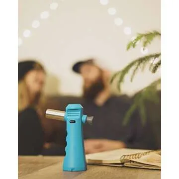 FLARE Micro Butane Torch | Refillable Cooking Kitchen Blow Torch With Lock & Adjustable Flame | Designed To Match Decor & Lifestyle For Personal Use From Creme Brulee To Camping