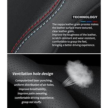 Premium Leather Mazda Steering Wheel Cover - Custom Fit