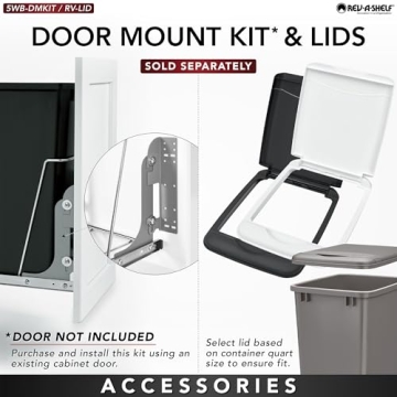 Rev-A-Shelf 35 Quart Pullout Trash Can for Kitchen Cabinets