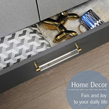 Clear Acrylic Drawer Pulls – Modern Gold Cabinet Handles