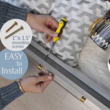 Clear Acrylic Drawer Pulls – Modern Gold Cabinet Handles