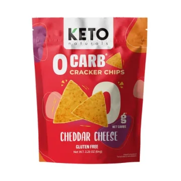 Keto Crackers Zero Carb Cheddar Cheese Delicious Low Carb Snack (3 Packs)