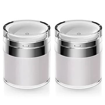 KaiNaDi Airless Pump Jars - 1.7 oz Travel Lotion Dispenser Pack