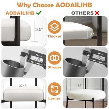 Stylish AODAILIHB White Kitchen Chairs Set of 2 - Modern Comfort